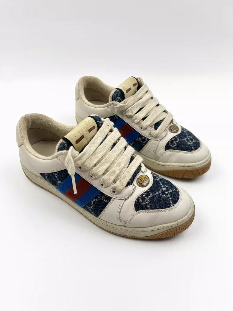 Gucci Gucci Denim Sneakers 37.5 Size 98% New-yf Size US 7.5 / EU 40-41 - 2 Thumbnail
