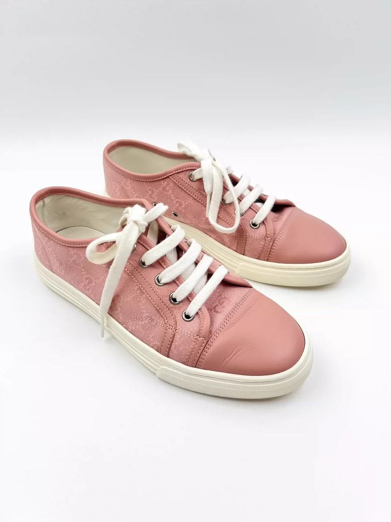 Gucci Gucci Pink Printed Sneakers Size 37.5-yf Size US 7.5 / EU 40-41 - 2 Thumbnail