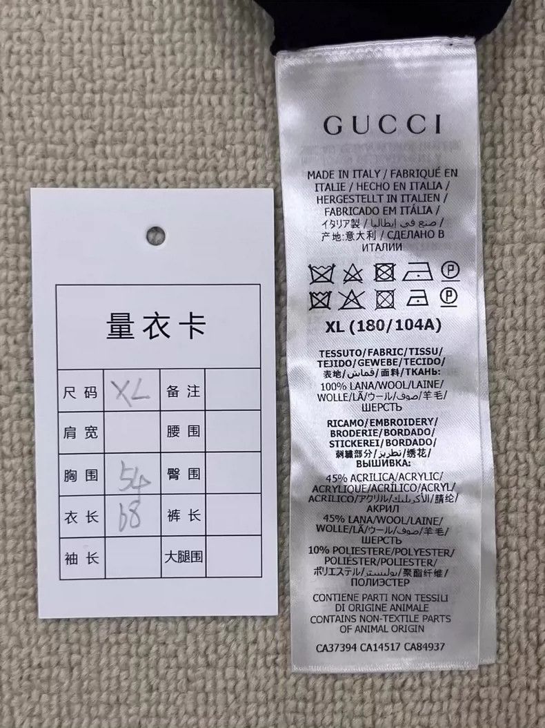 Gucci GUCCI GG Embroidered V-Neck Long Sleeve Knitwear-yf Size US XL / EU 56 / 4 - 5 Thumbnail