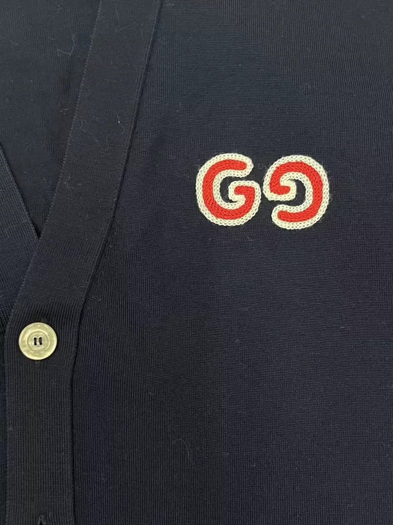 Gucci GUCCI GG Embroidered V-Neck Long Sleeve Knitwear-yf Size US XL / EU 56 / 4 - 3 Thumbnail