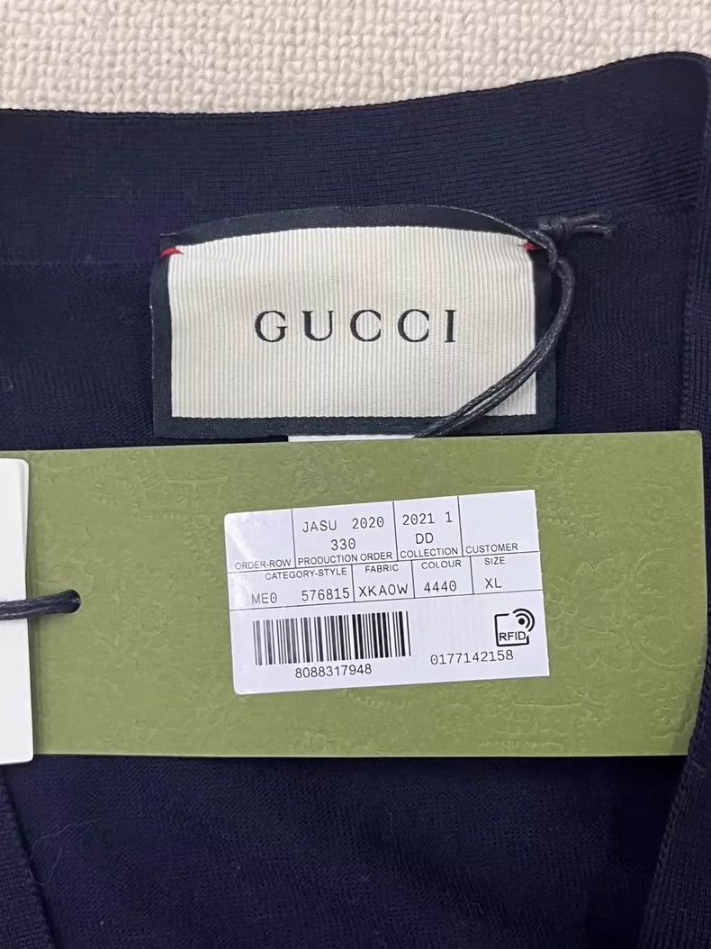 Gucci GUCCI GG Embroidered V-Neck Long Sleeve Knitwear-yf Size US XL / EU 56 / 4 - 4 Thumbnail