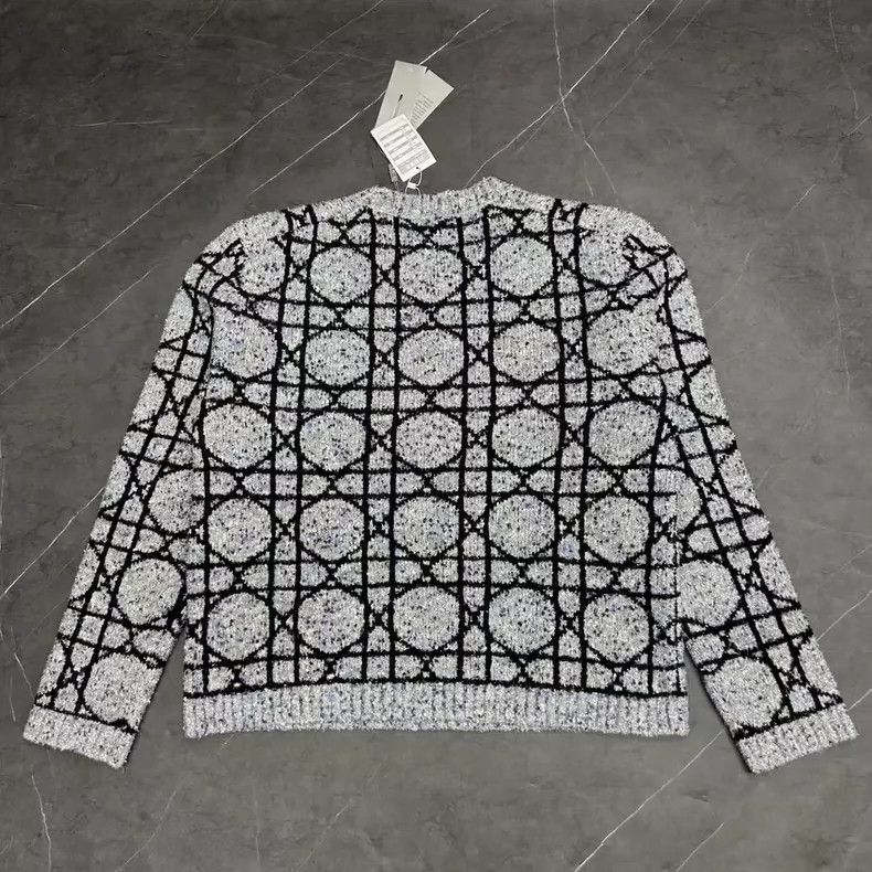 Dior DIOR 24FW Diamond Pattern Sweater XL-yf Size US XL / EU 56 / 4 - 2 Thumbnail