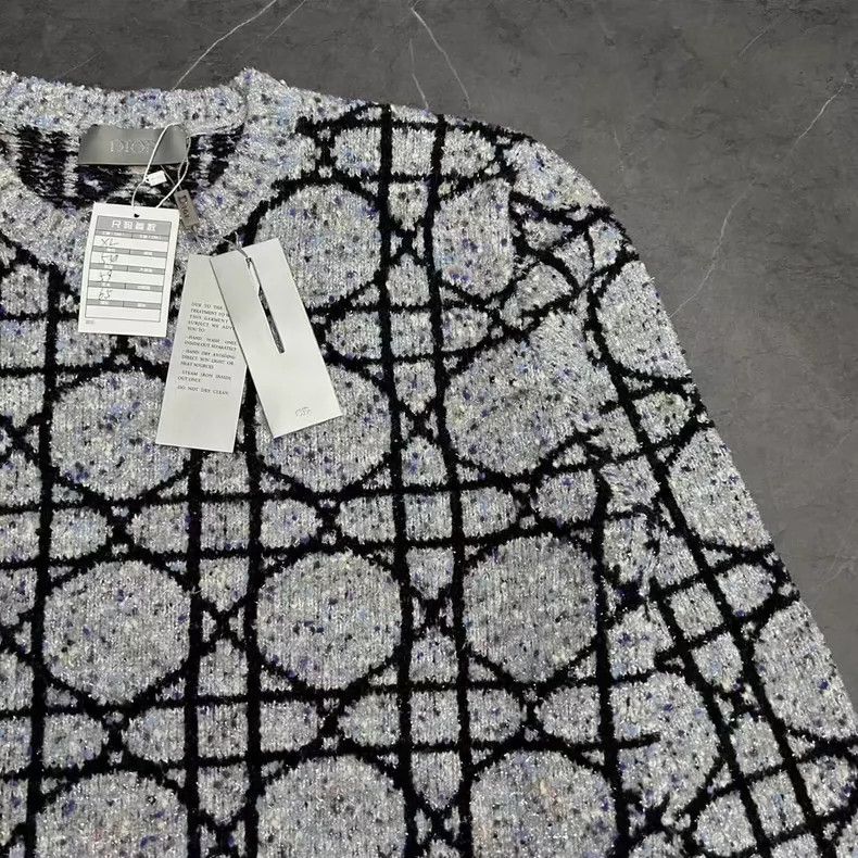 Dior DIOR 24FW Diamond Pattern Sweater XL-yf Size US XL / EU 56 / 4 - 3 Thumbnail