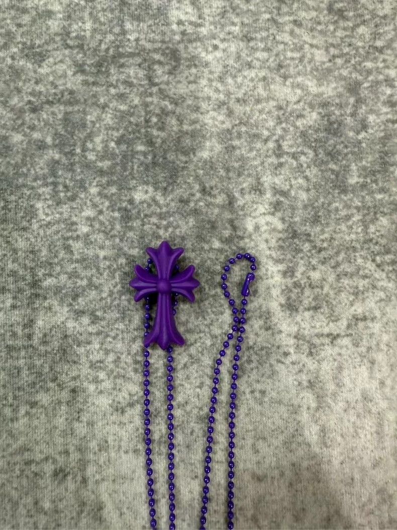 Chrome Hearts Chrome Hearts Purple Resin Cross Necklace-yf Size ONE SIZE - 3 Thumbnail