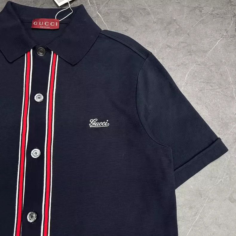 Gucci Gucci Spring Summer Striped Short Sleeve Polo-yf Size US M / EU 48-50 / 2 - 3 Thumbnail
