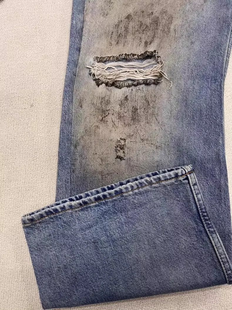 Acne Studios Acne Studios Distressed Loose Fit Jeans-yf Size US 32 / EU 48 - 3 Thumbnail