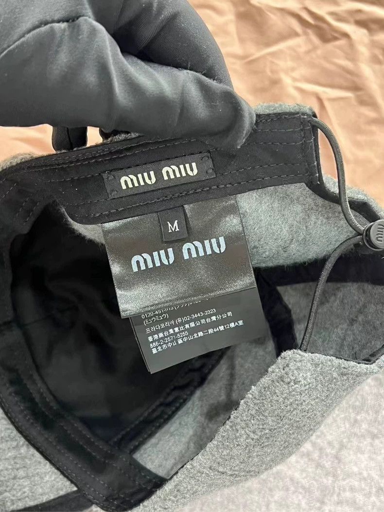 Miu Miu Miumiu Gray Fleece Hat Size M Brand New-yf Size ONE SIZE - 5 Thumbnail