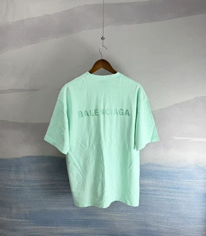 Balenciaga Balenciaga Mint Green Short Sleeve T-Shirt-yf Size US S / EU 44-46 / 1 - 3 Thumbnail