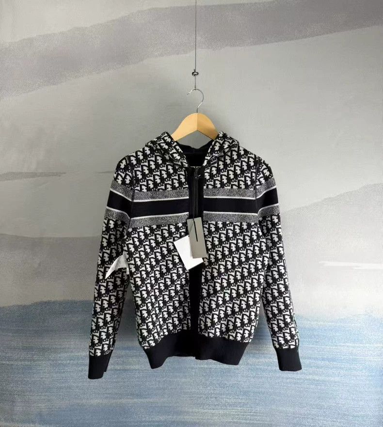 Dior Dior Navy Blue Cashmere Hooded Jacket-yf Size US S / EU 44-46 / 1 - 4 Thumbnail