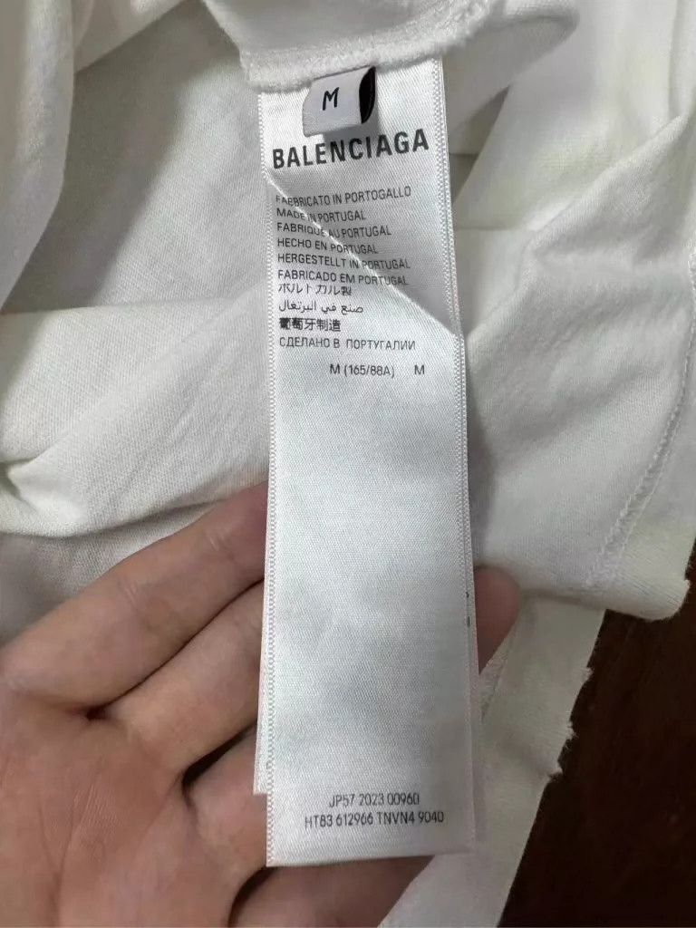 Balenciaga Balenciaga New White Graffiti Short Sleeve Shirt-yf Size US M / EU 48-50 / 2 - 4 Thumbnail
