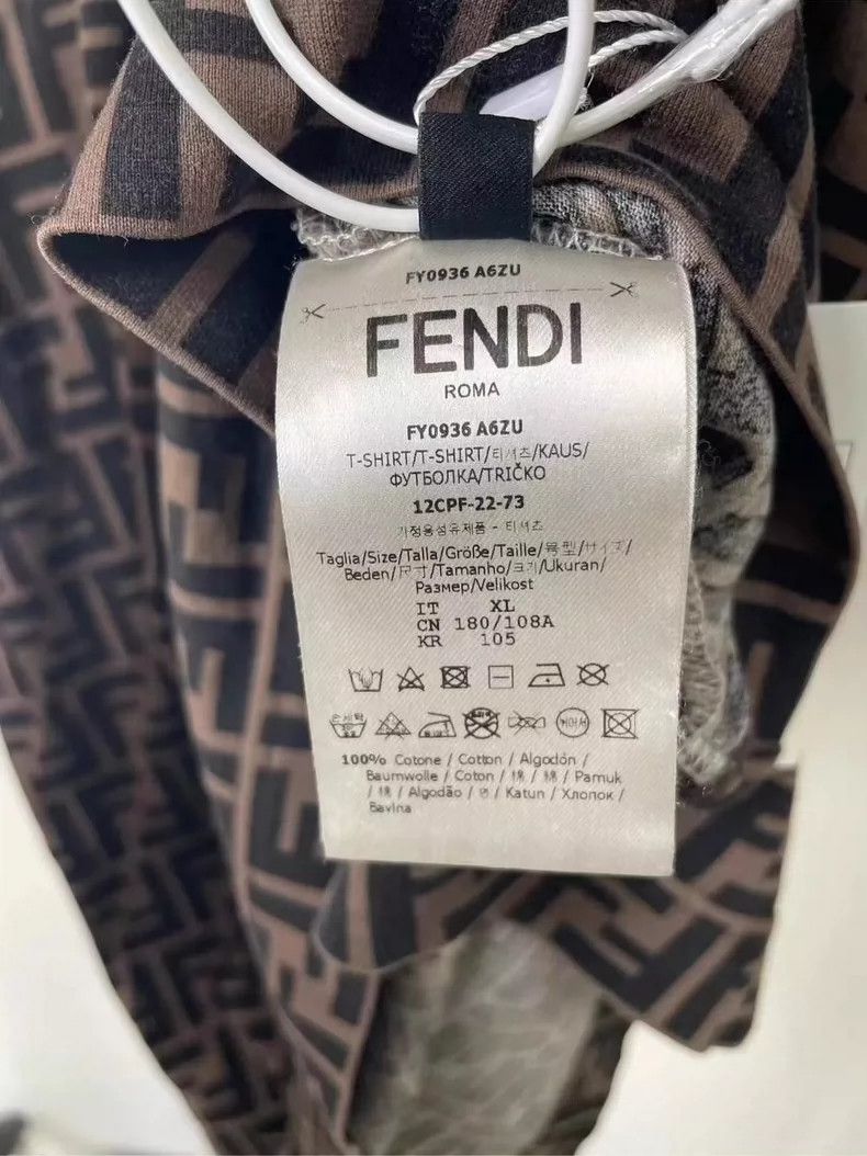 Fendi Fendi Short Sleeve Full Print T-Shirt-yf Size US XL / EU 56 / 4 - 3 Thumbnail