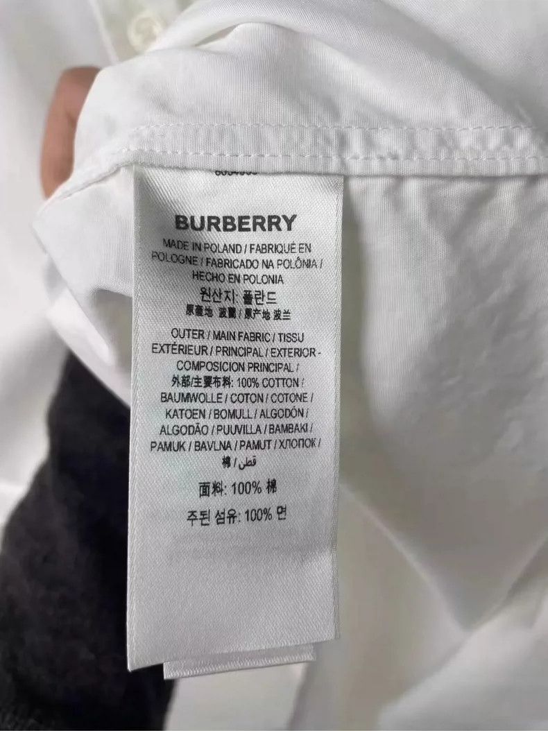 Burberry Burberry Embroidered Shirt with Logo Design-yf Size US M / EU 48-50 / 2 - 3 Thumbnail