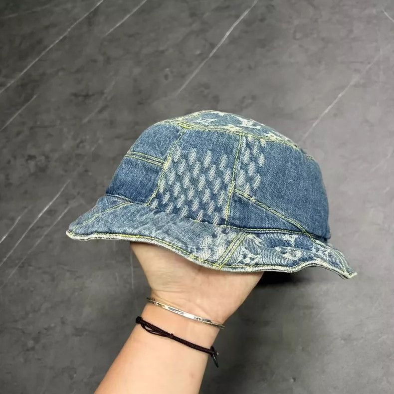 Louis Vuitton Louis Vuitton Denim Fisherman Hat Nigo Design-yf Size ONE SIZE - 4 Thumbnail