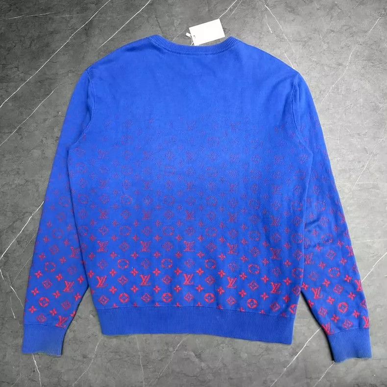 Louis Vuitton Louis Vuitton Blue Red Knit Sweater Size L-yf Size US L / EU 52-54 / 3 - 7 Thumbnail