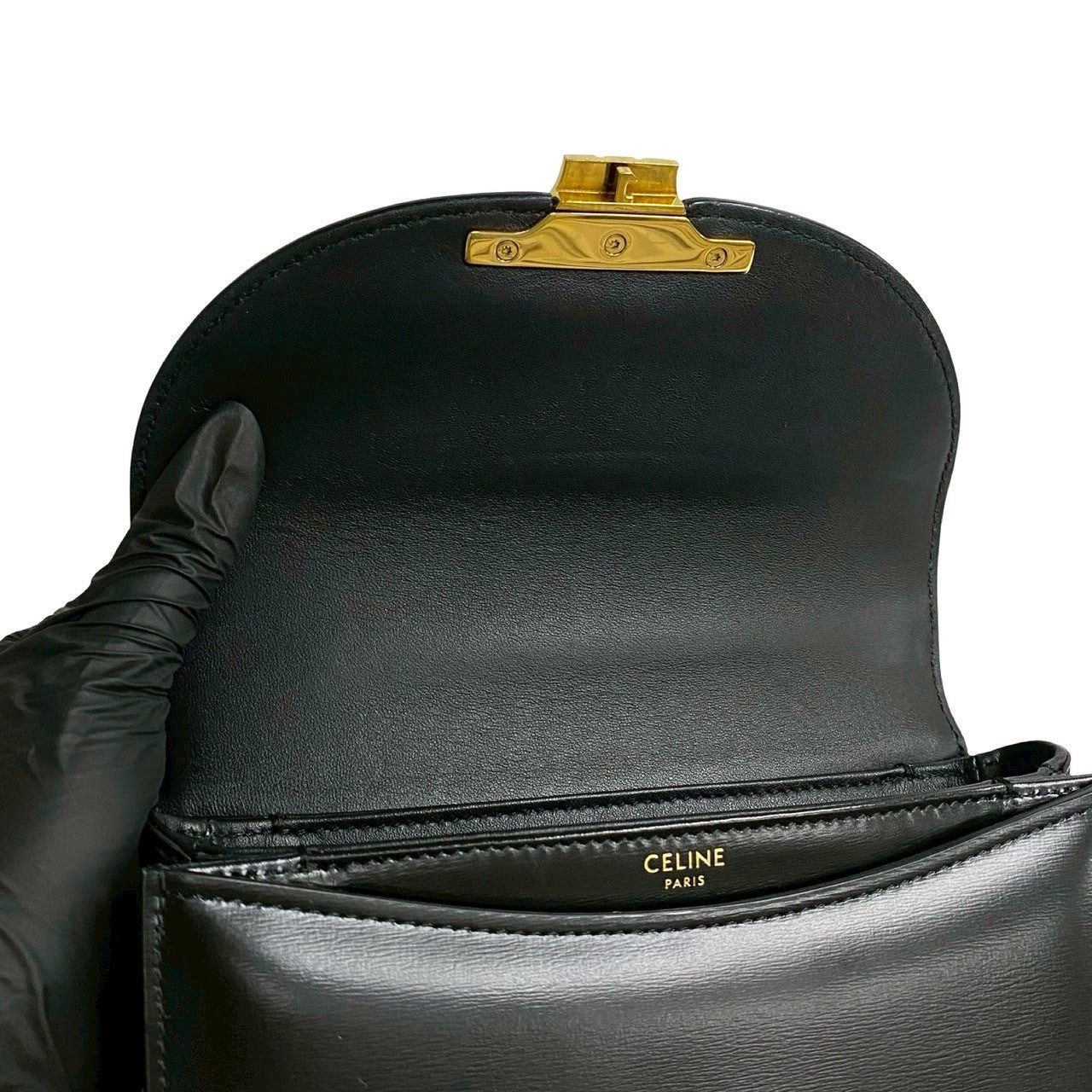 Celine Celine Shoulder Bag Black Leather Size ONE SIZE - 8 Thumbnail
