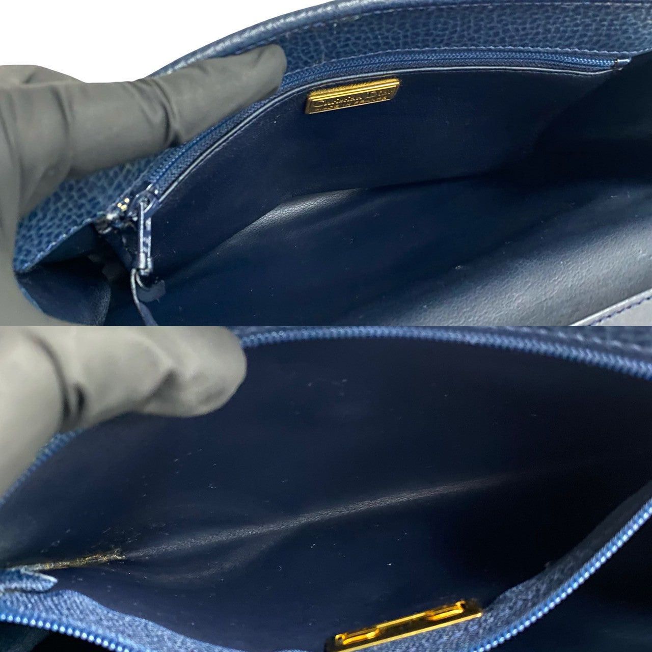 Dior Dior Shoulder Bag Blue Leather Size ONE SIZE - 9 Thumbnail