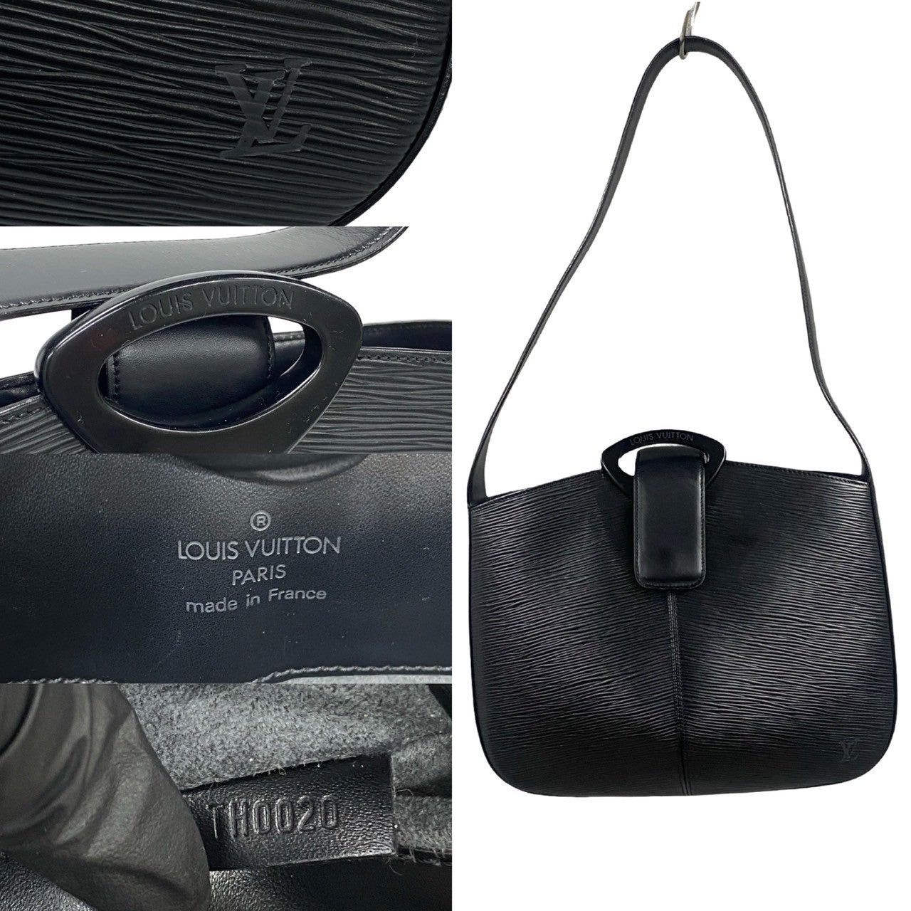 Louis Vuitton Louis Vuitton Shoulder Bag Black Leather Size ONE SIZE - 3 Thumbnail