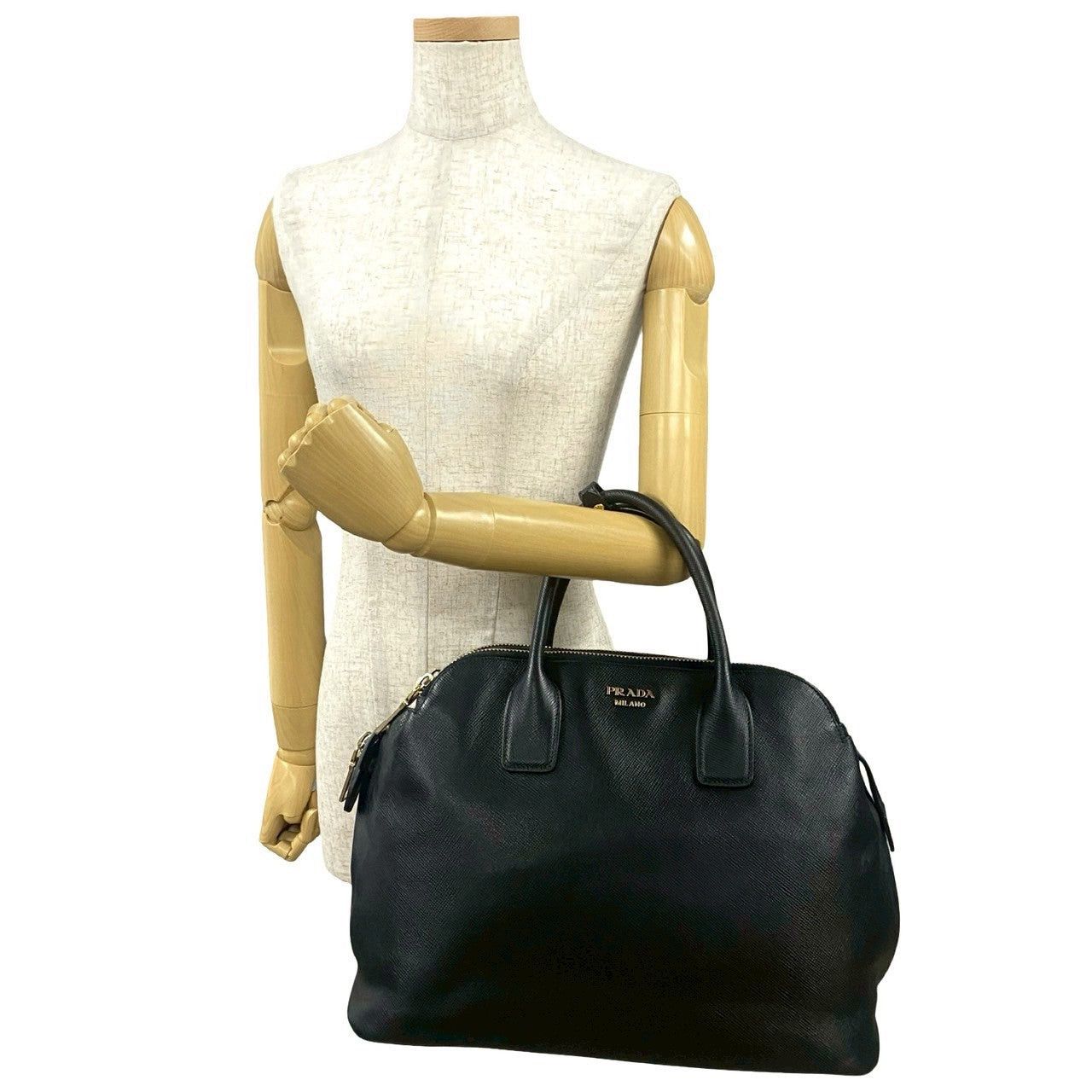 Prada Prada Handbag Black Leather Size ONE SIZE - 2 Thumbnail