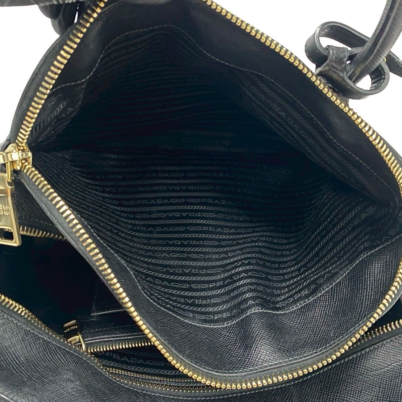 Prada Prada Handbag Black Leather Size ONE SIZE - 8 Thumbnail