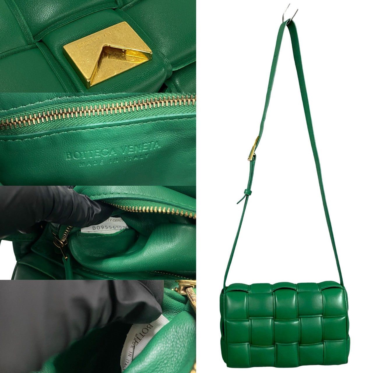 Bottega Veneta Bottega Veneta Shoulder Bag Green Leather Size ONE SIZE - 3 Thumbnail