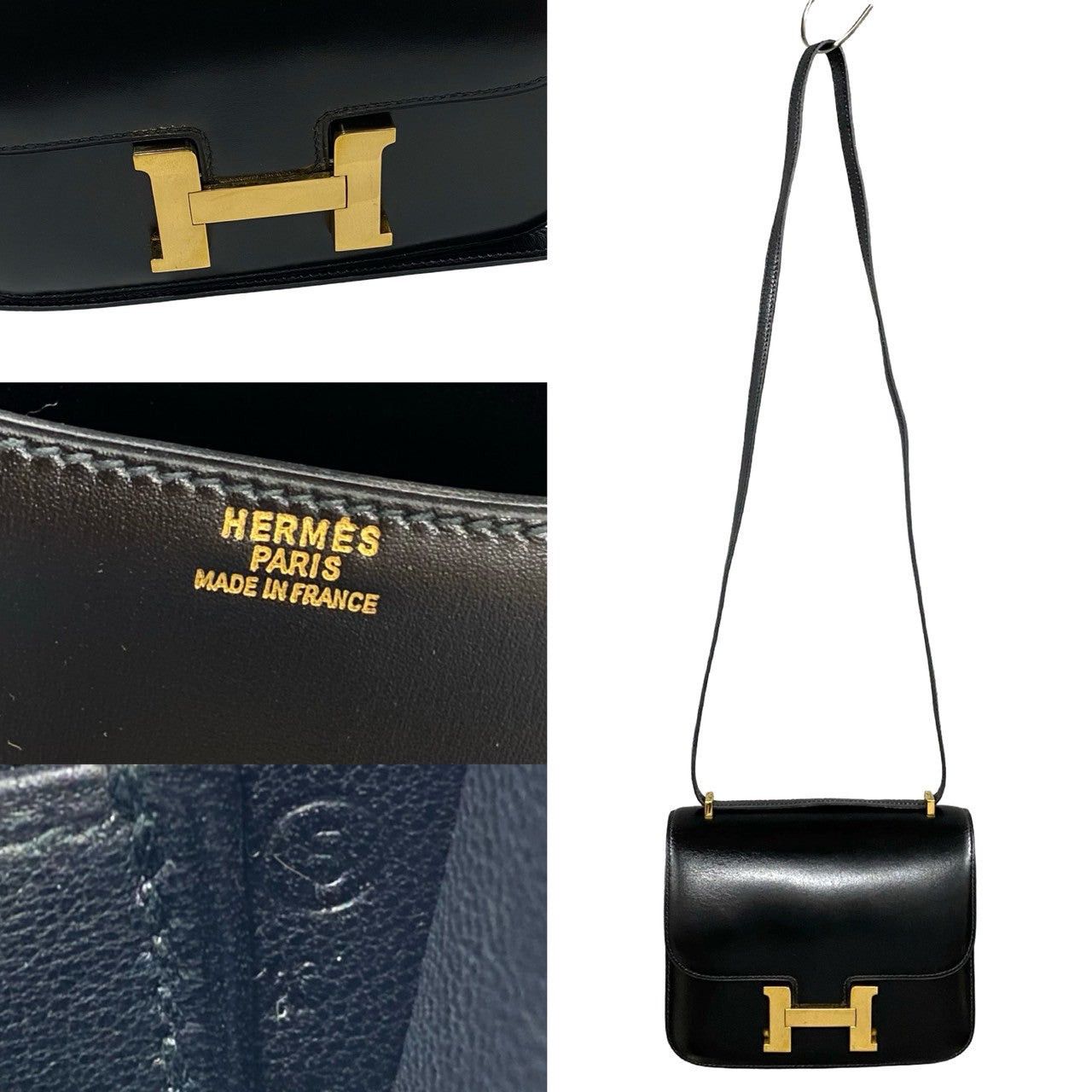 Hermes Hermes Shoulder Bag Black Leather Size ONE SIZE - 3 Thumbnail