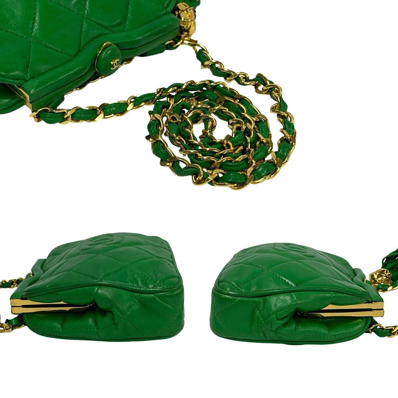 Chanel Chanel Shoulder Bag Green Leather Size ONE SIZE - 5 Thumbnail