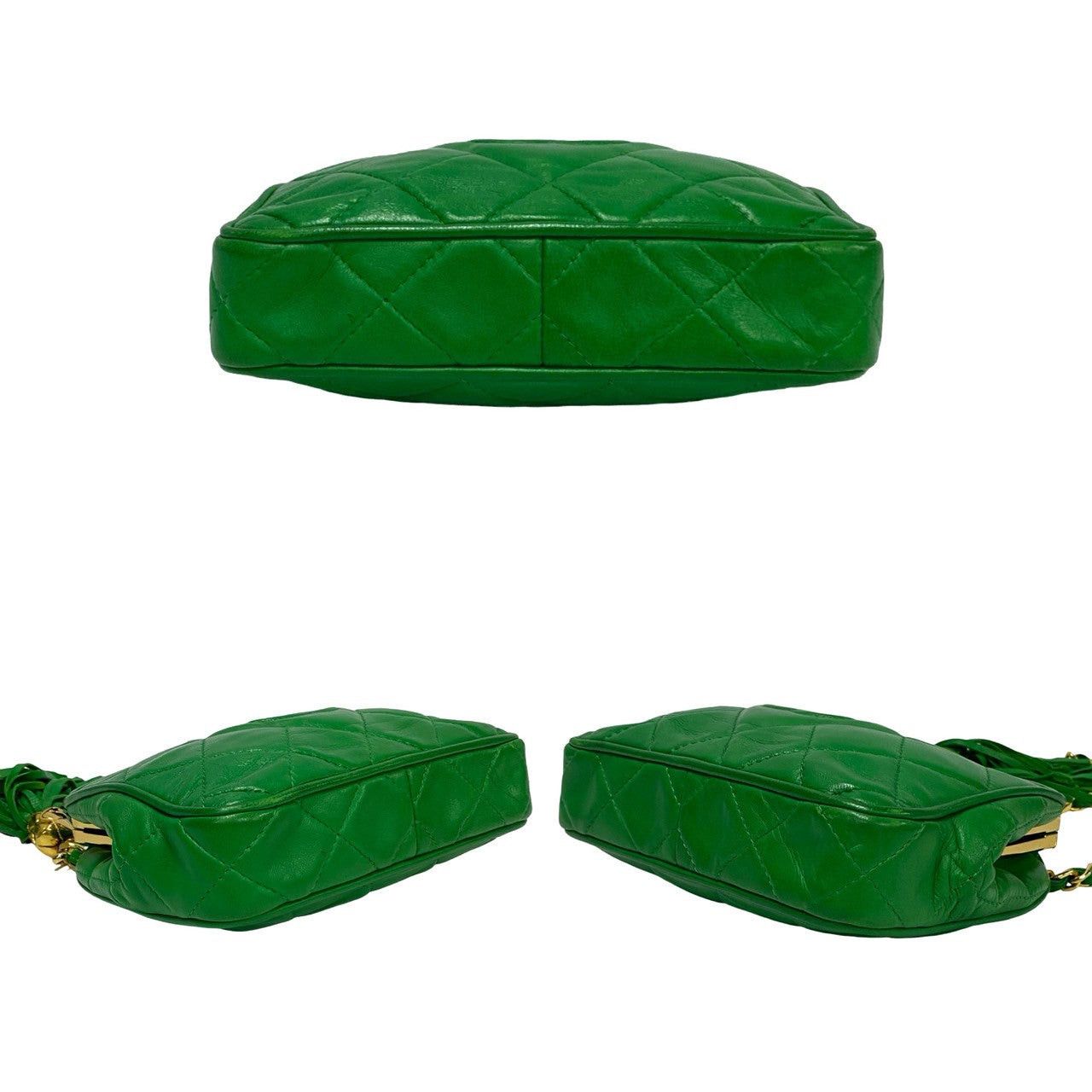 Chanel Chanel Shoulder Bag Green Leather Size ONE SIZE - 6 Thumbnail