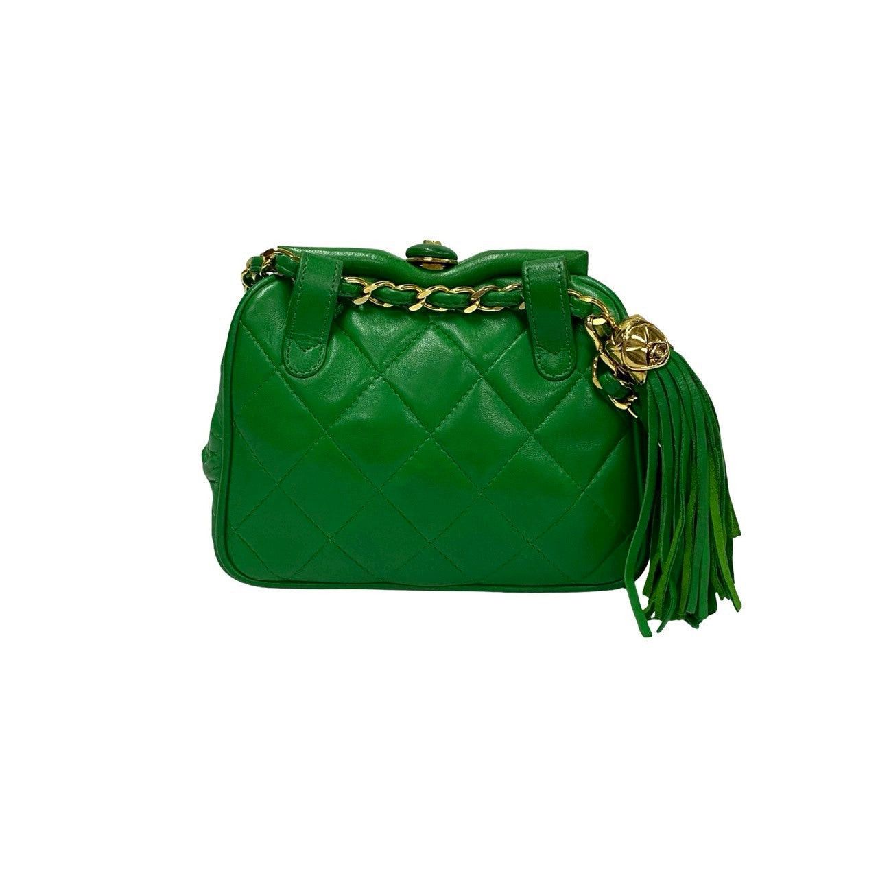 Chanel Chanel Shoulder Bag Green Leather Size ONE SIZE - 4 Thumbnail