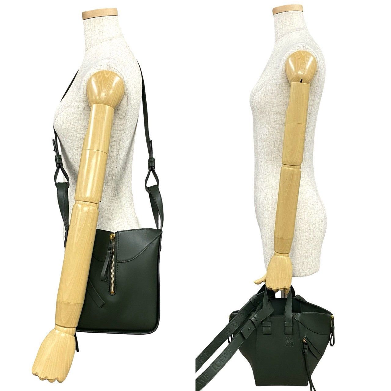 Loewe Loewe Shoulder Bag Green Leather Size ONE SIZE - 2 Thumbnail
