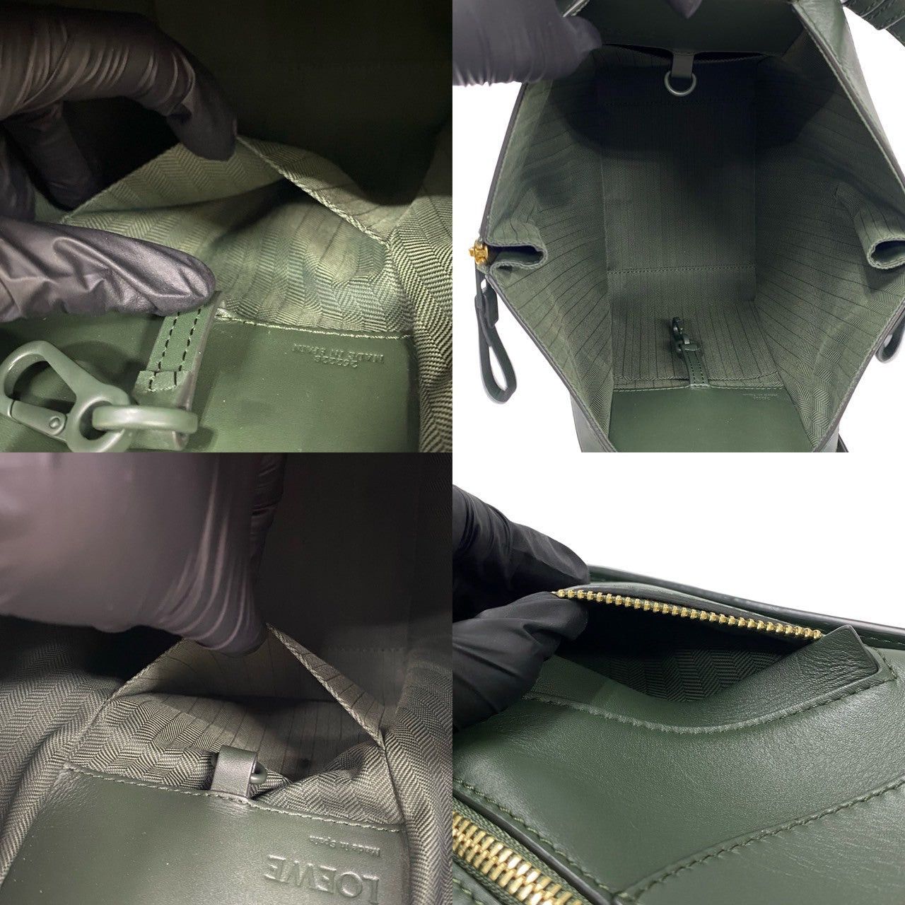 Loewe Loewe Shoulder Bag Green Leather Size ONE SIZE - 8 Thumbnail