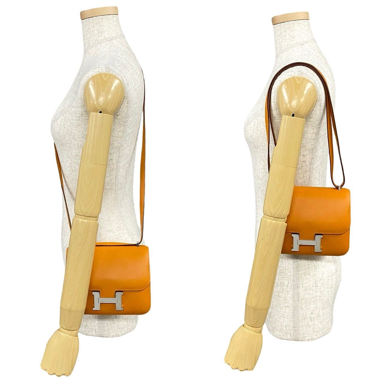 Hermes Hermes Shoulder Bag Orange Leather Size ONE SIZE - 2 Thumbnail