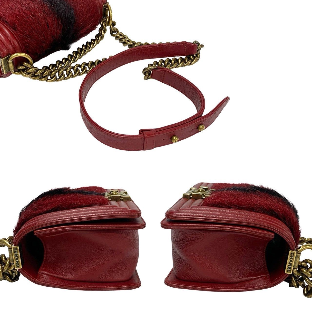 Chanel Chanel Shoulder Bag Red Leather Size ONE SIZE - 5 Thumbnail