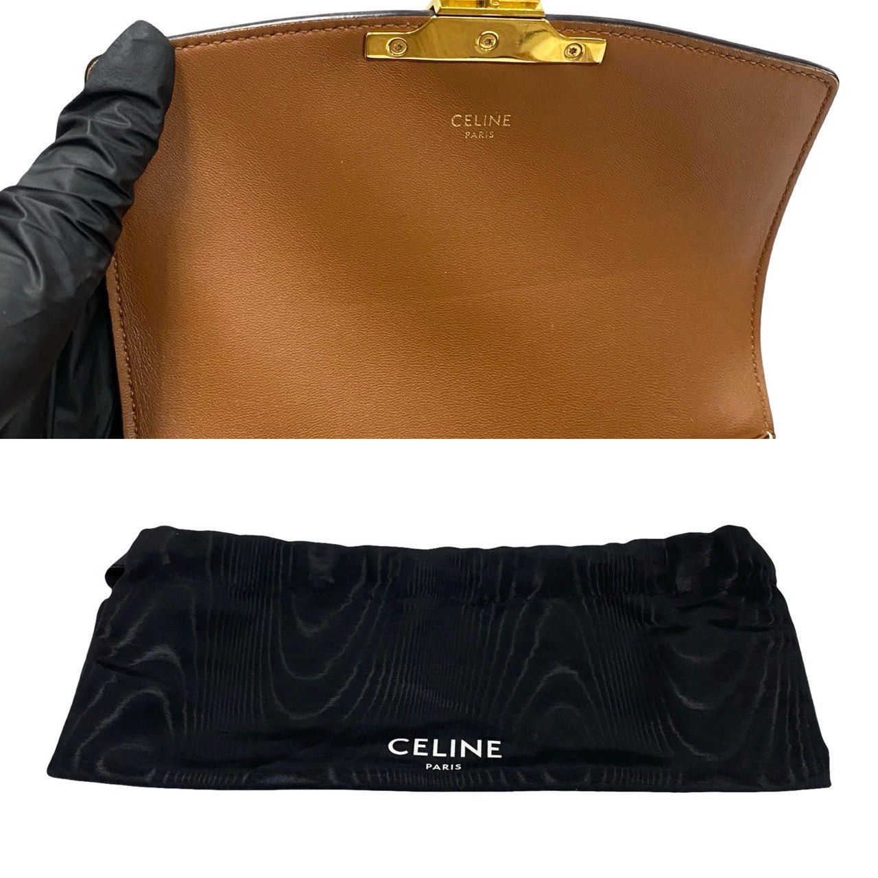 Celine Celine Shoulder Bag Brown Leather Size ONE SIZE - 9 Thumbnail