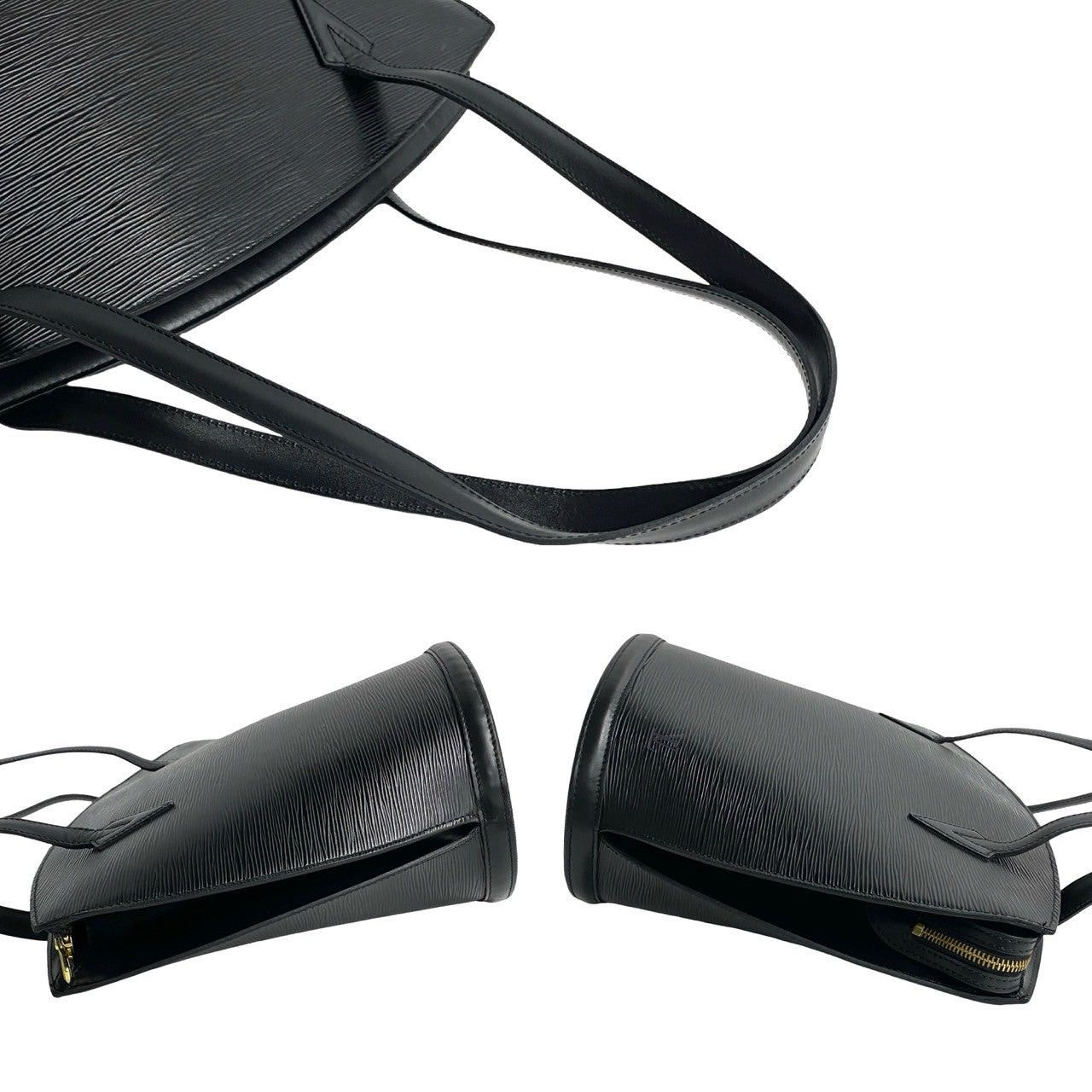 Louis Vuitton Louis Vuitton Tote Bag Black Leather Size ONE SIZE - 5 Thumbnail