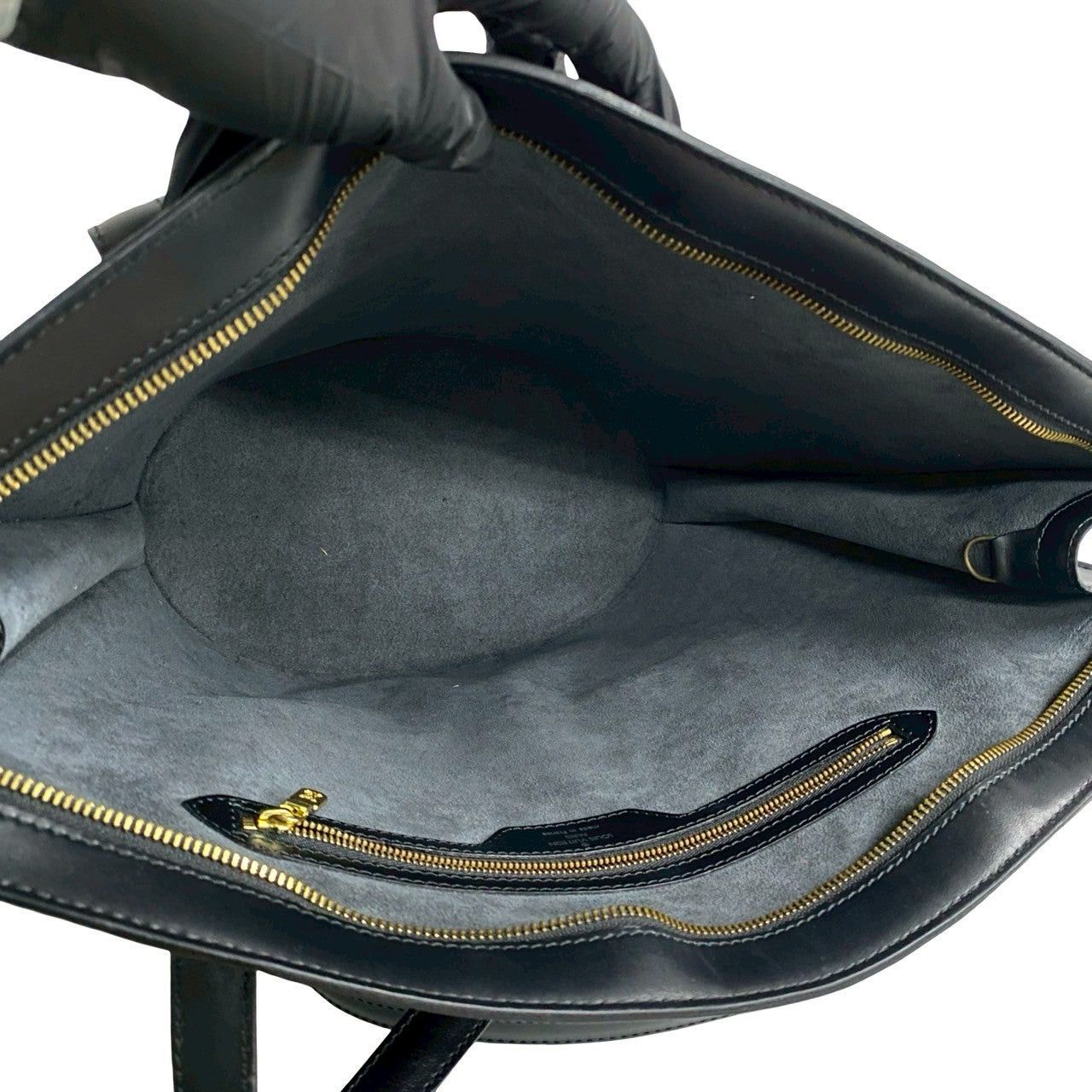 Louis Vuitton Louis Vuitton Tote Bag Black Leather Size ONE SIZE - 8 Thumbnail