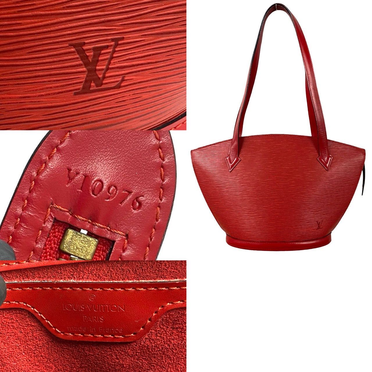 Louis Vuitton Louis Vuitton Tote Bag Red Leather Size ONE SIZE - 3 Thumbnail