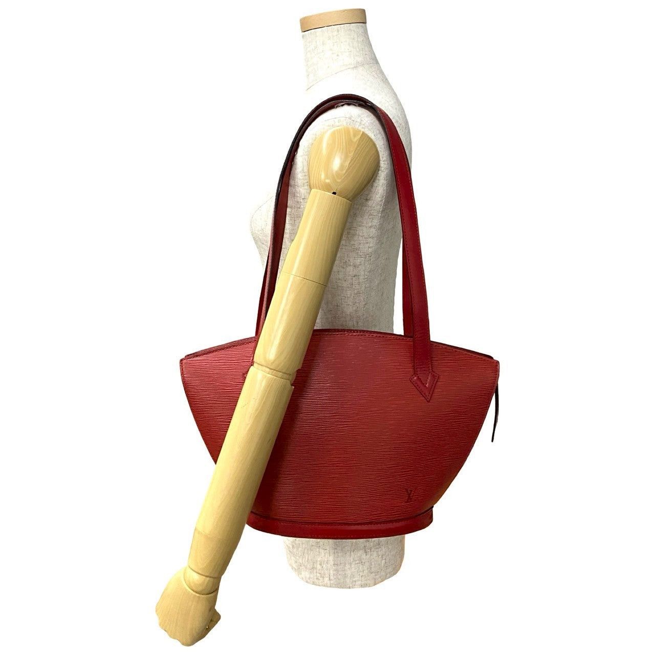 Louis Vuitton Louis Vuitton Tote Bag Red Leather Size ONE SIZE - 2 Thumbnail