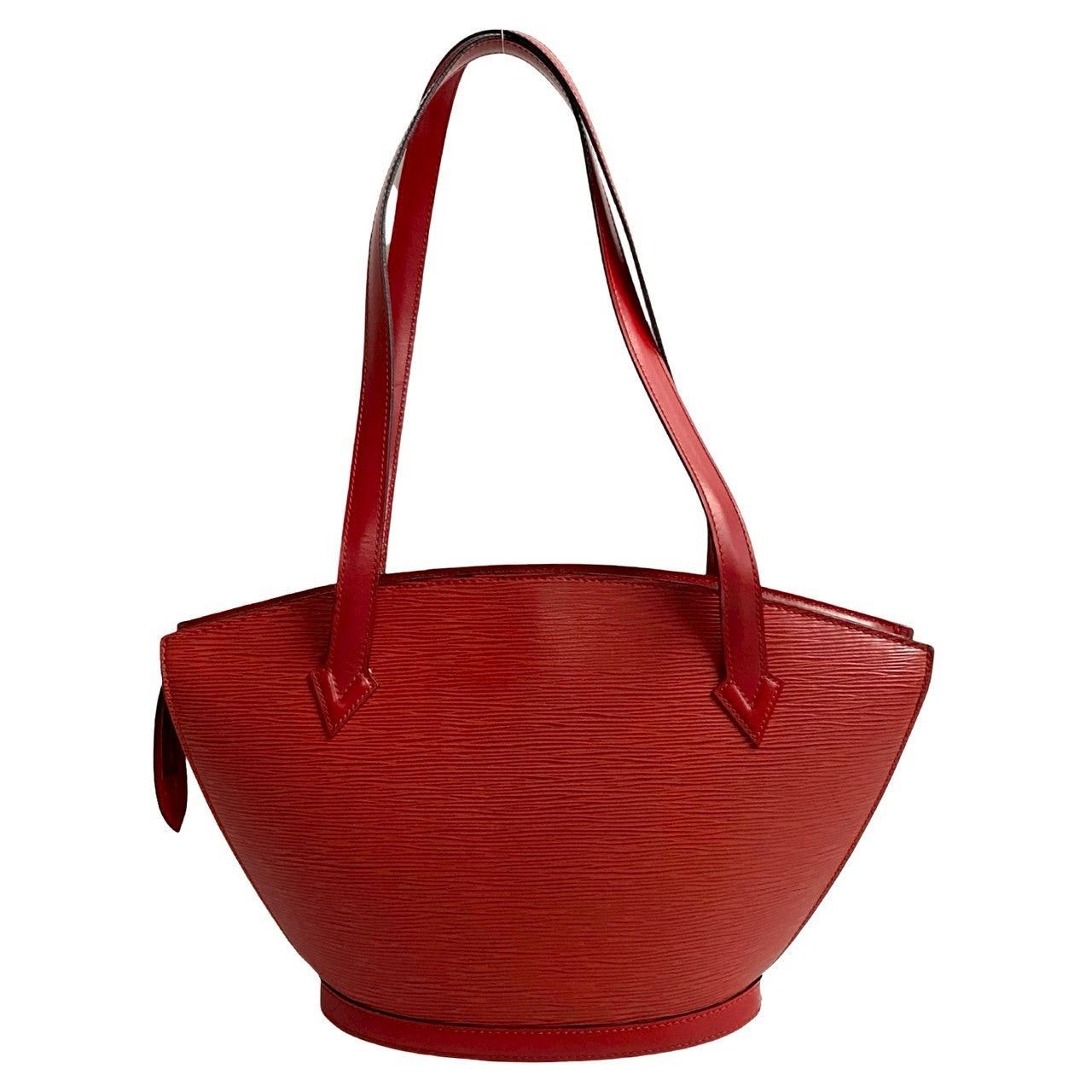 Louis Vuitton Louis Vuitton Tote Bag Red Leather Size ONE SIZE - 4 Thumbnail