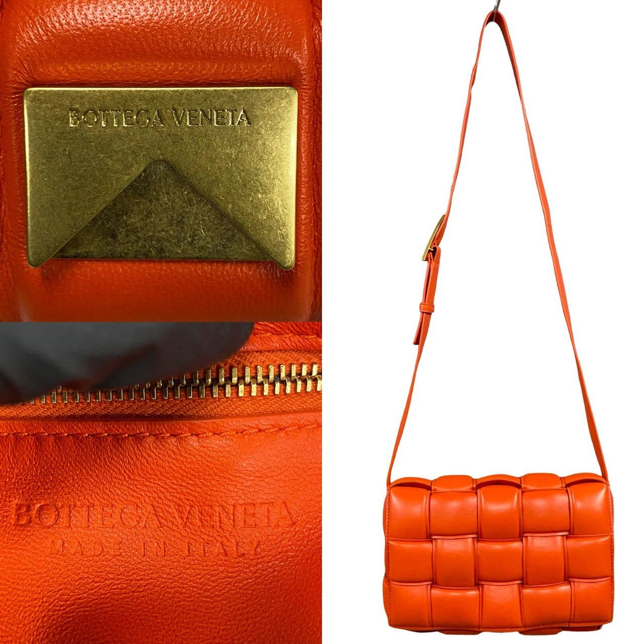 Bottega Veneta Bottega Veneta Shoulder Bag Orange Leather Size ONE SIZE - 3 Thumbnail