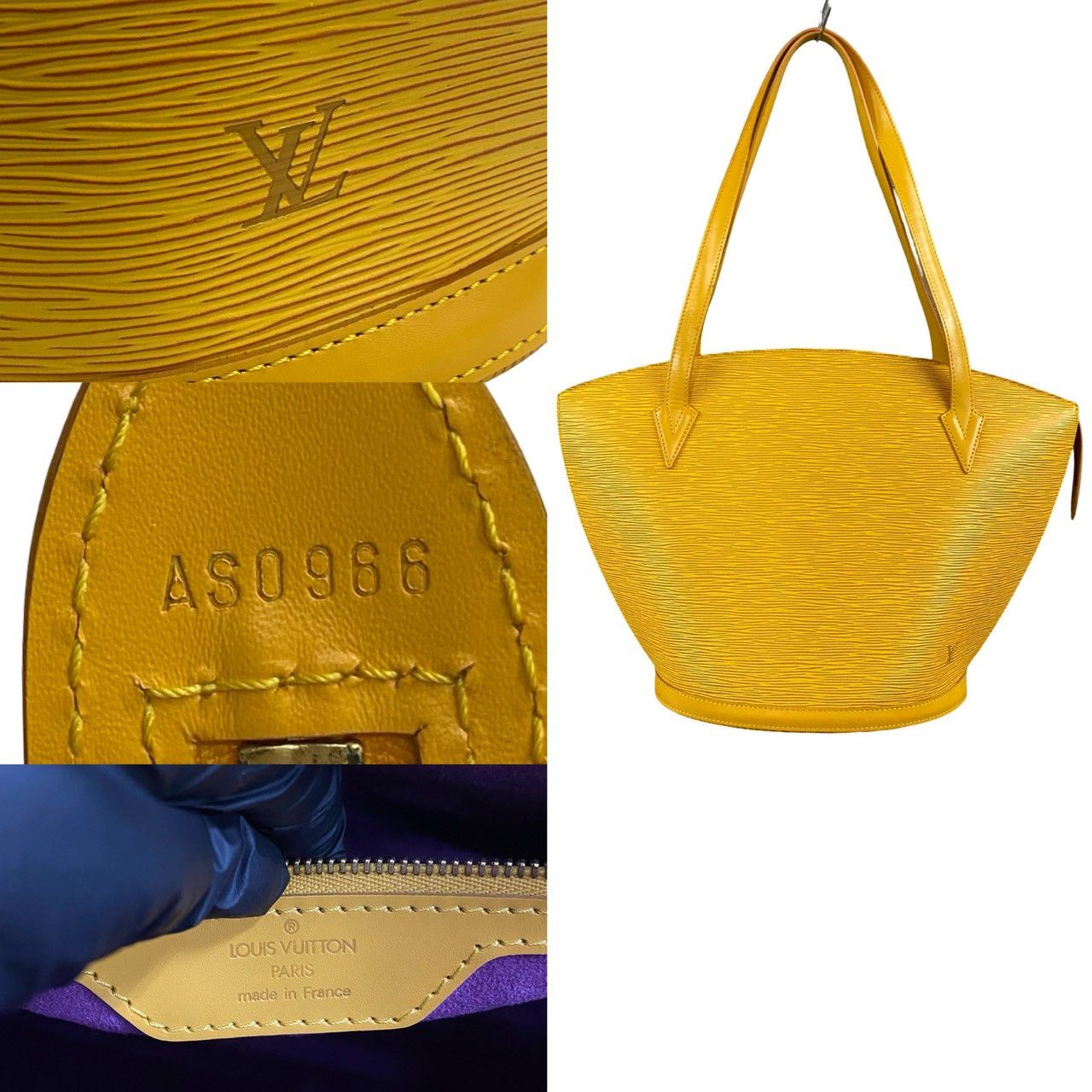 Louis Vuitton Louis Vuitton Tote Bag Yellow Leather Size ONE SIZE - 3 Thumbnail