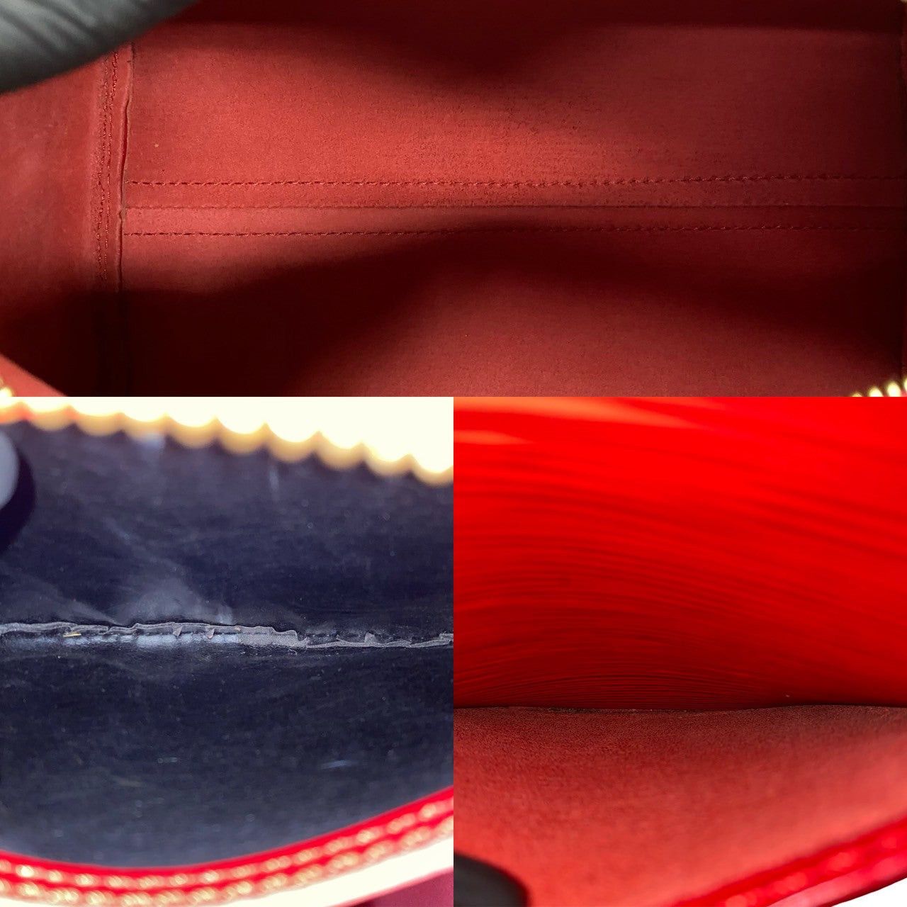Louis Vuitton Louis Vuitton Handbag Red Leather Size ONE SIZE - 8 Thumbnail