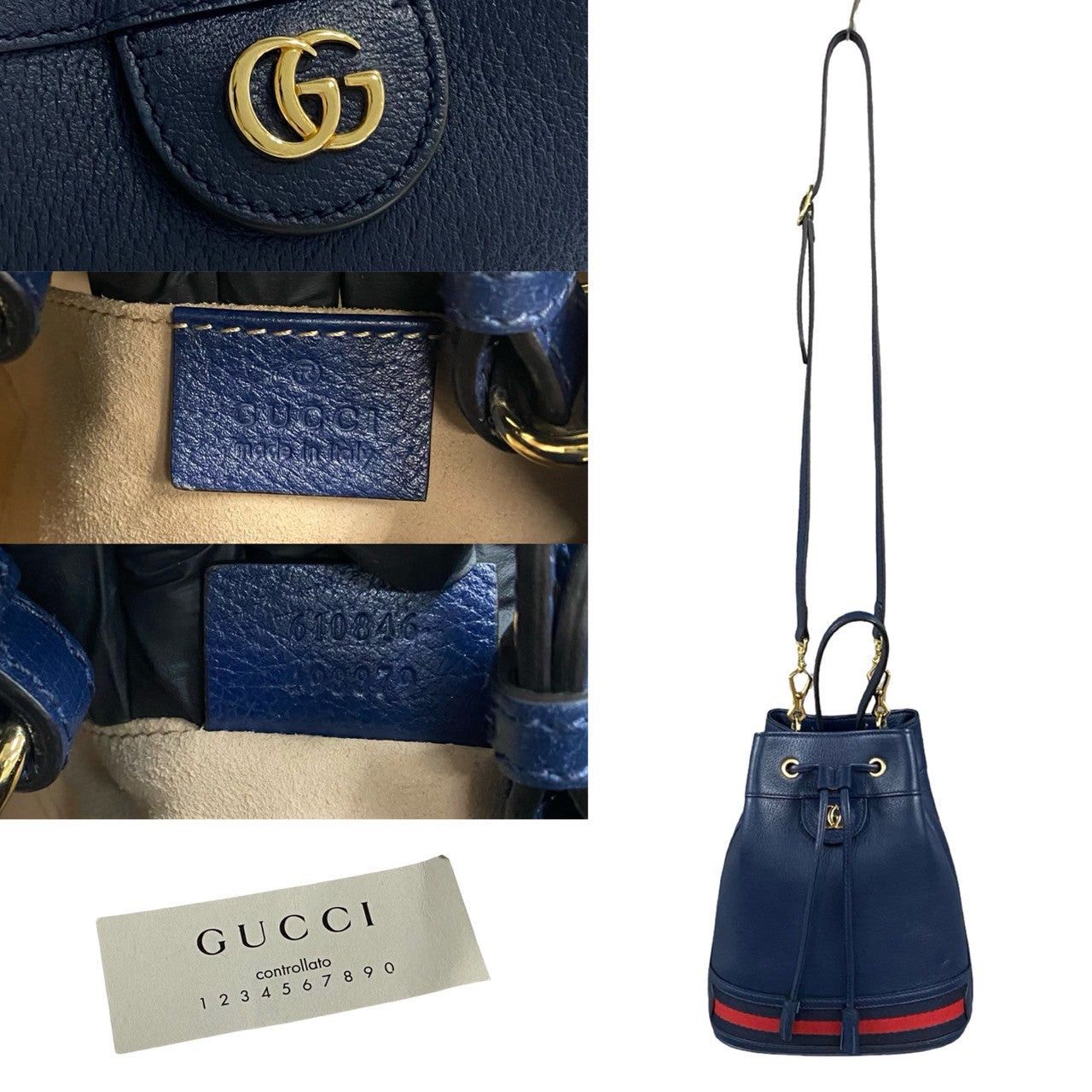 Gucci Gucci Shoulder Bag Blue Leather Size ONE SIZE - 3 Thumbnail