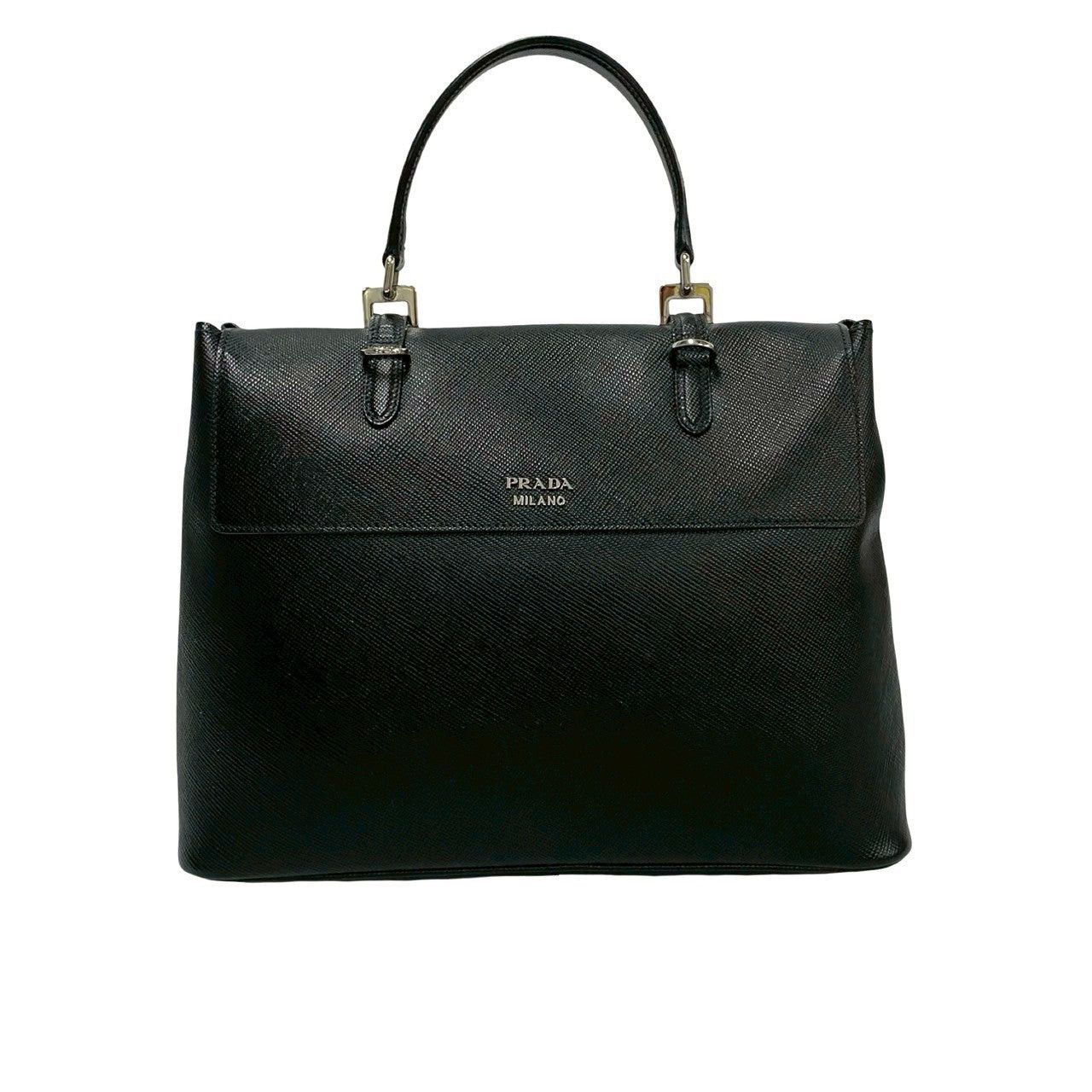 Prada Prada Shoulder Bag Black Leather Size ONE SIZE - 4 Thumbnail