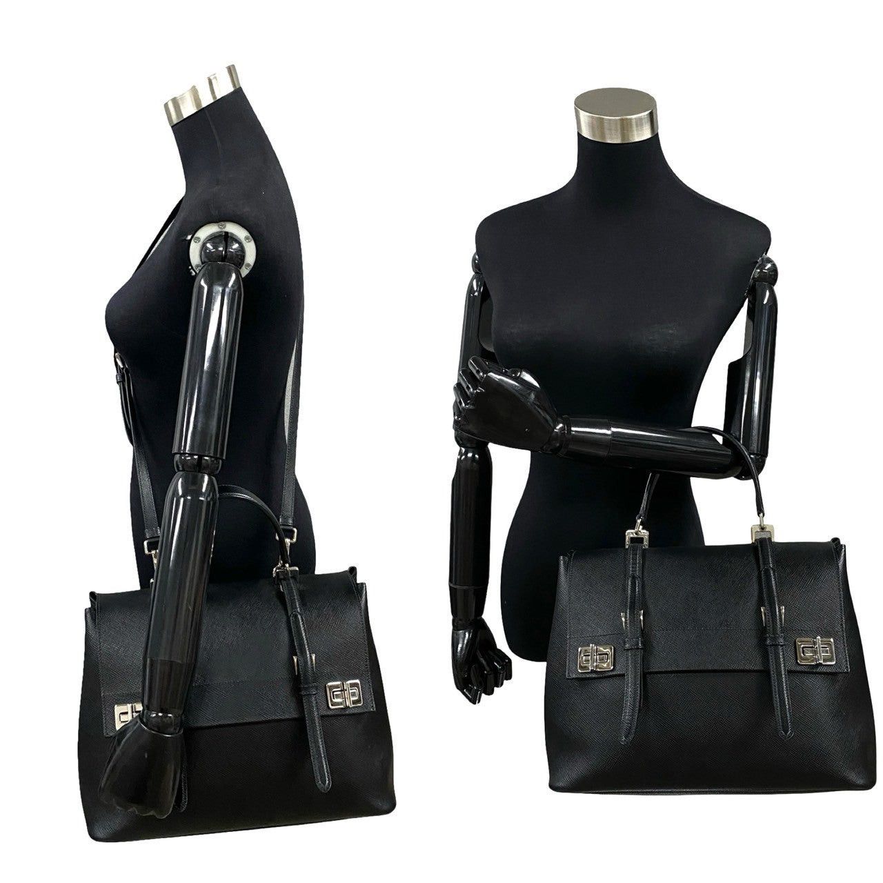 Prada Prada Shoulder Bag Black Leather Size ONE SIZE - 2 Thumbnail