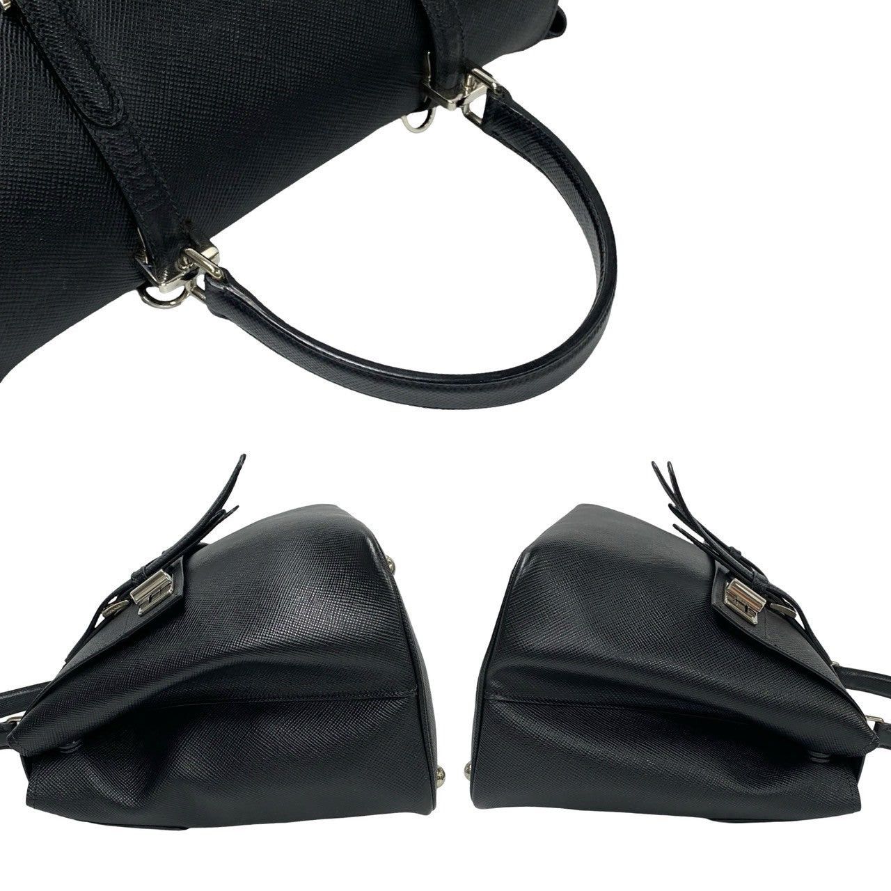 Prada Prada Shoulder Bag Black Leather Size ONE SIZE - 5 Thumbnail