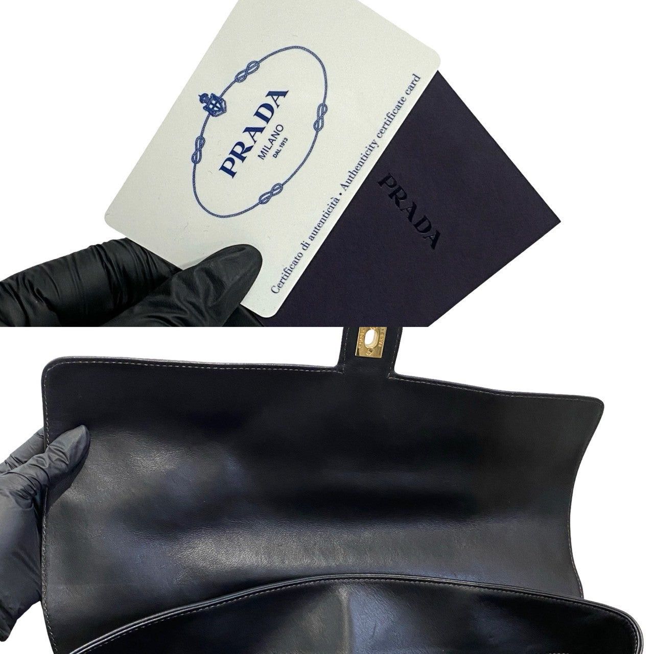 Prada Prada Handbag Blue Leather Size ONE SIZE - 9 Thumbnail