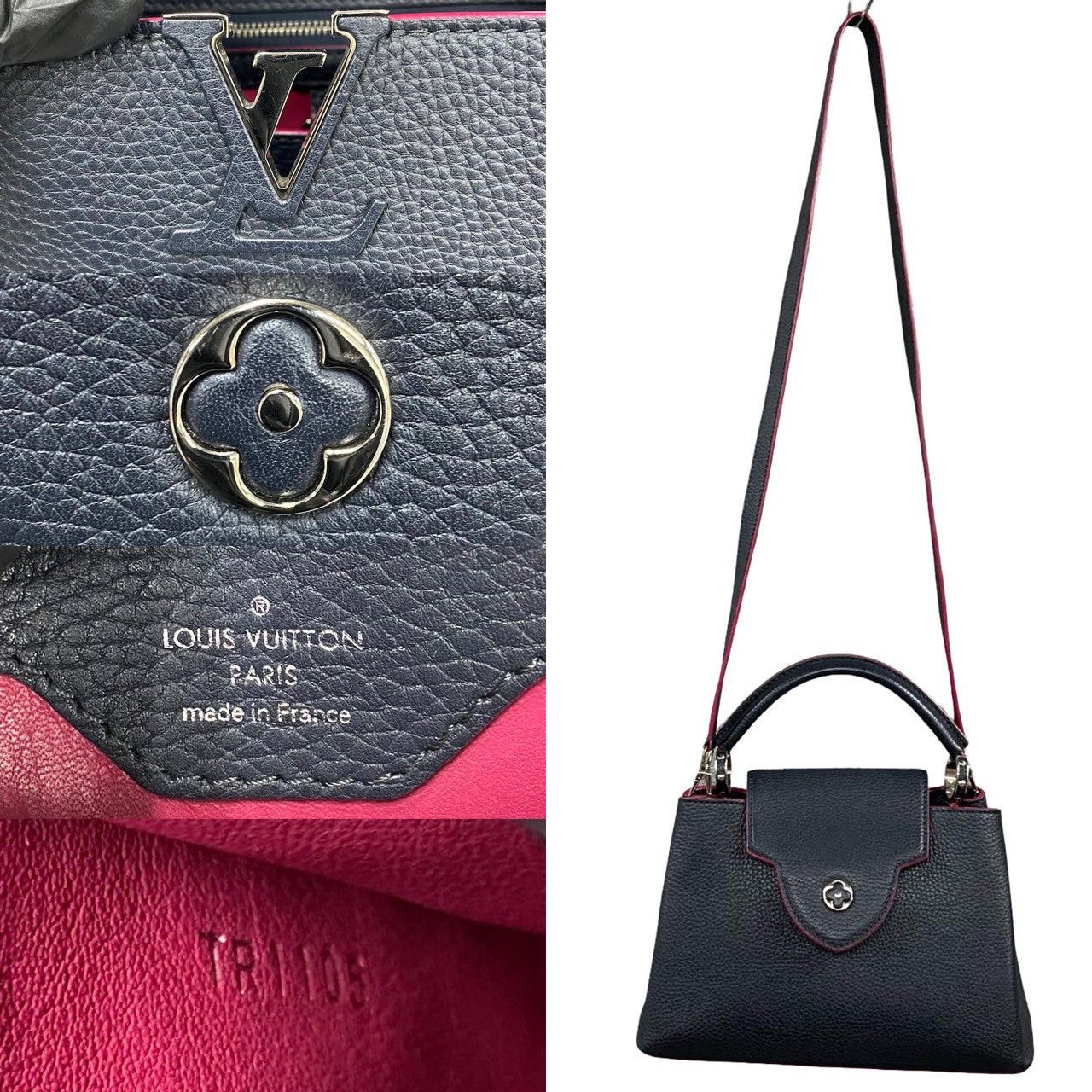 Louis Vuitton Louis Vuitton Shoulder Bag Blue Leather Size ONE SIZE - 3 Thumbnail