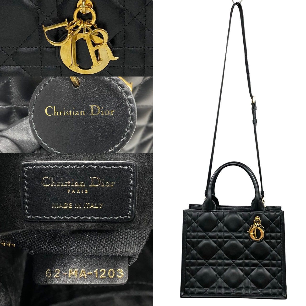 Dior Dior Shoulder Bag Black Leather Size ONE SIZE - 3 Thumbnail
