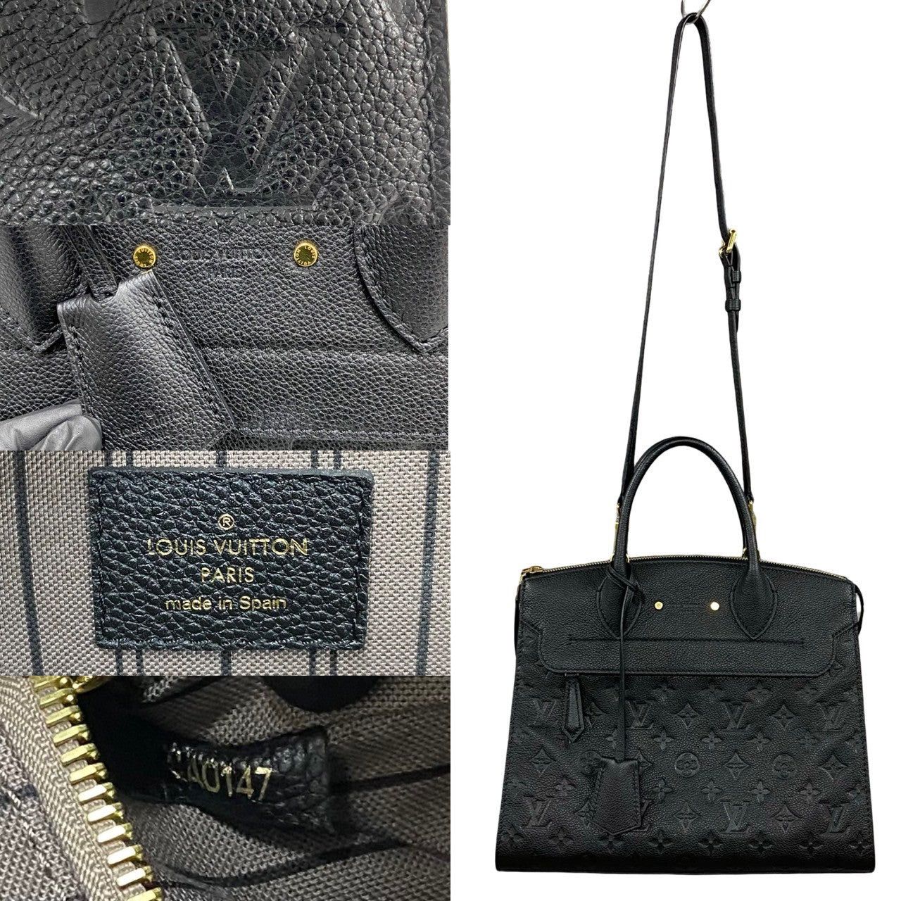 Louis Vuitton Louis Vuitton Shoulder Bag Black Leather Size ONE SIZE - 3 Thumbnail
