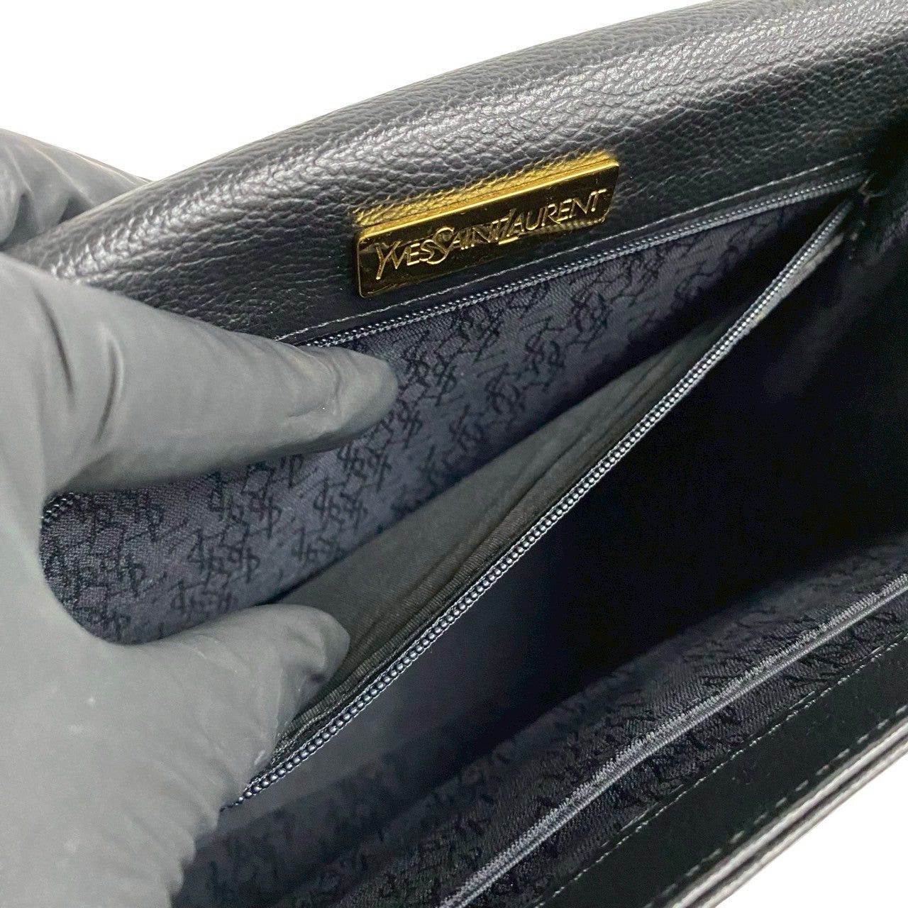 Yves Saint Laurent Yves Saint Laurent Handbag Black Leather Size ONE SIZE - 9 Thumbnail
